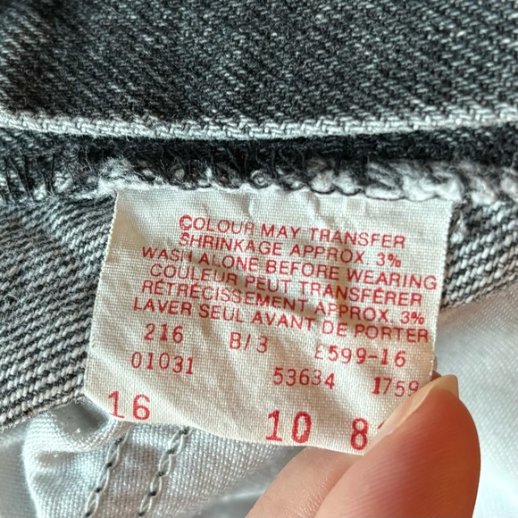 Vintage Levi’s Orange tab straight leg high rise faded black jeans 80s 90s - Picture 8 of 10